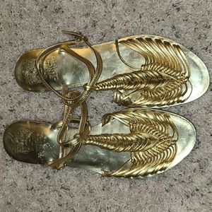 Gold sandals